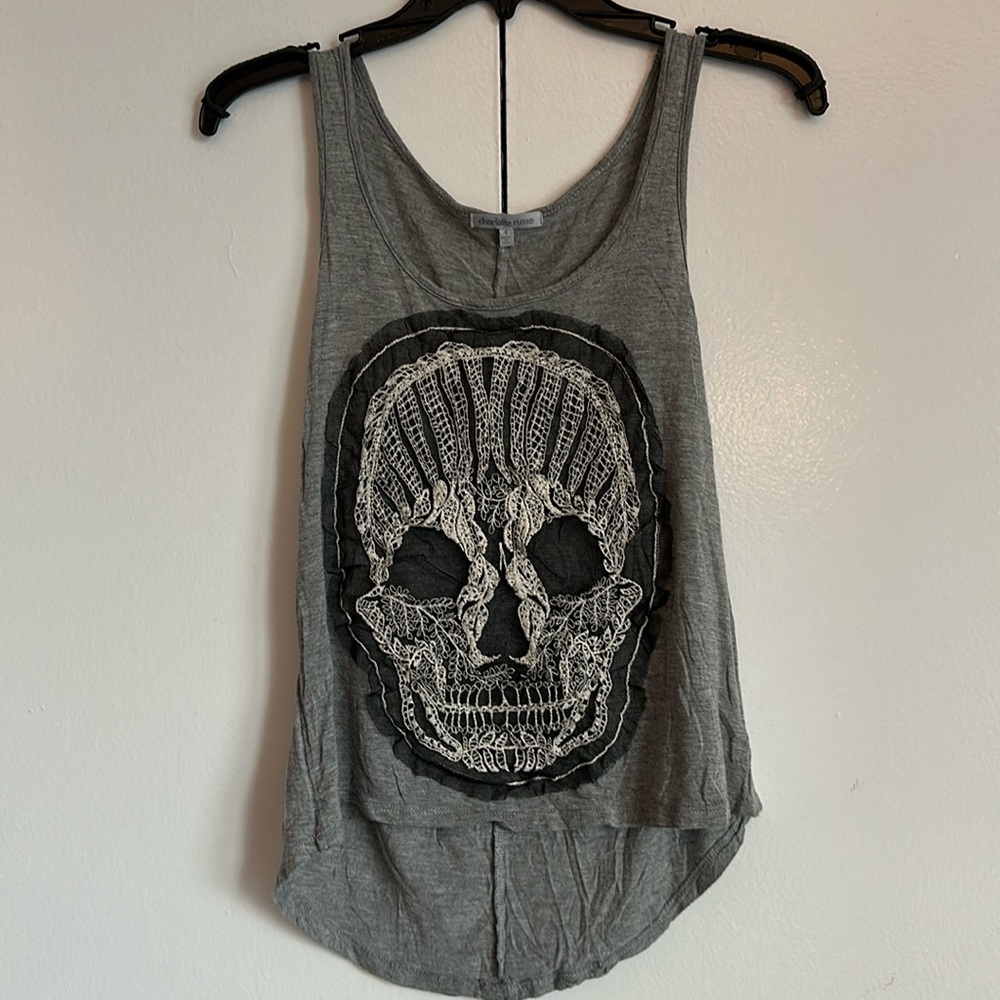 Lace/Crochet Skull Detail TankTop, SZ Small